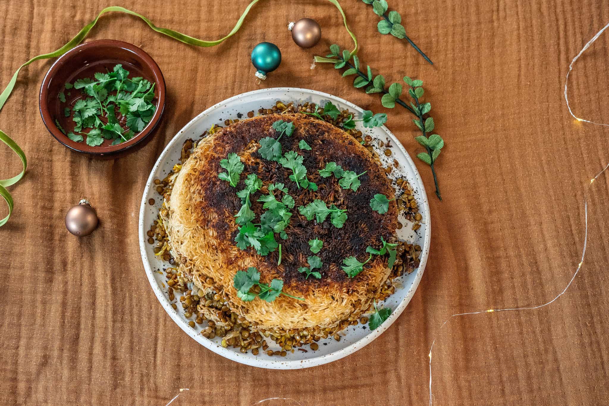 Adas polo, azaz perzsa sült rizs korianderrel és lencsével