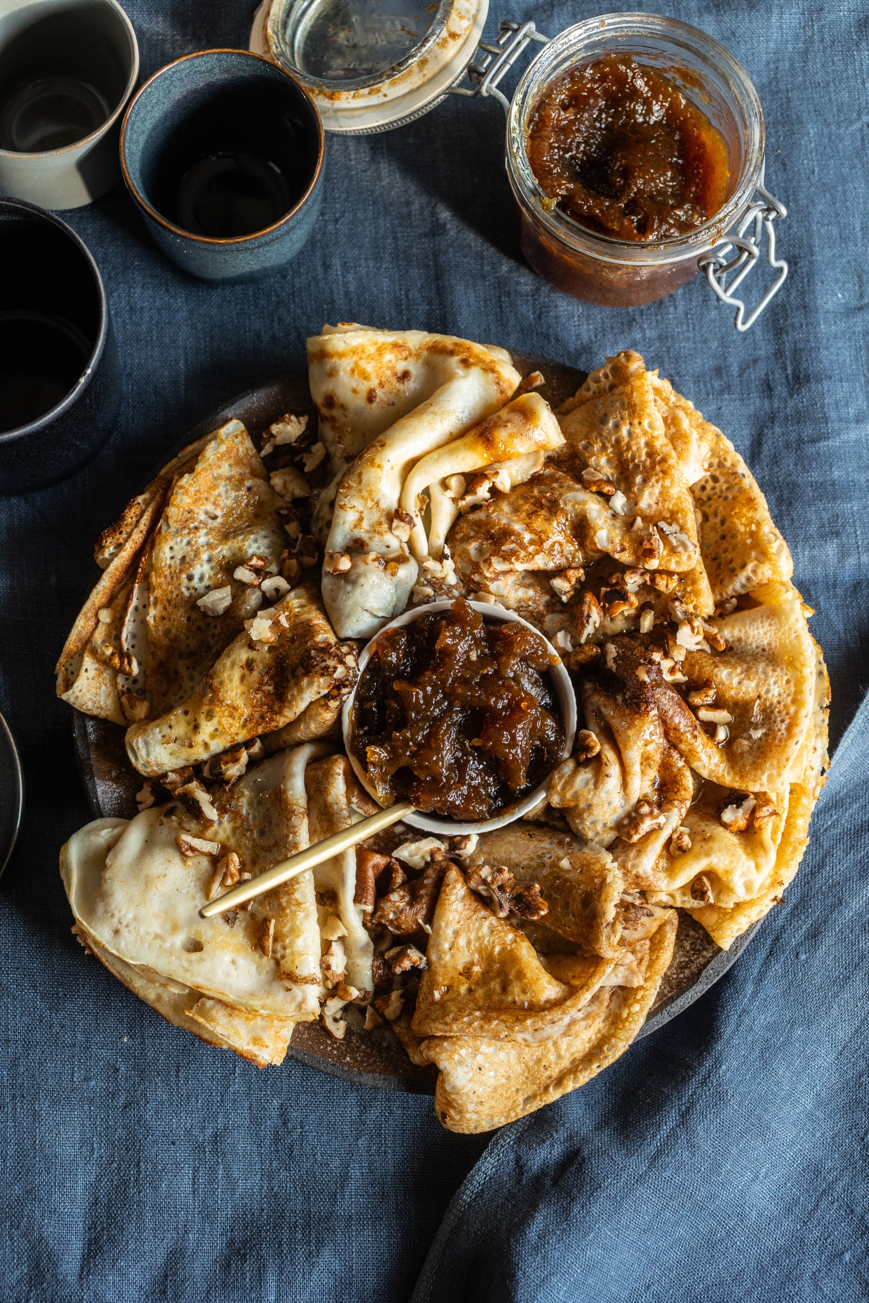 Diós-fügés palacsinta barnított vajjal